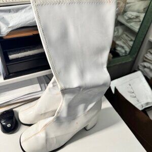 White GoGo Boots Size 11